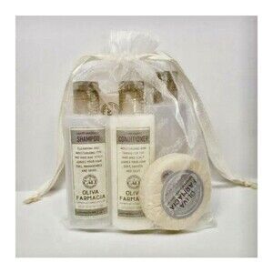 5 SETS Oliva Farmacia = 25 Piece Travel Shampoo Conditioner Shower Gel Bar Soap